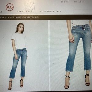 AG denim the Jodi crop NWT size 25